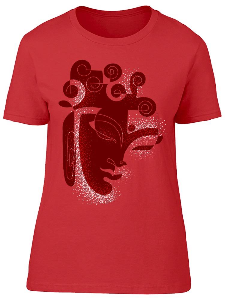 Cool Buddha Face Artisitc Tee Women's -Image by Shutterstock
