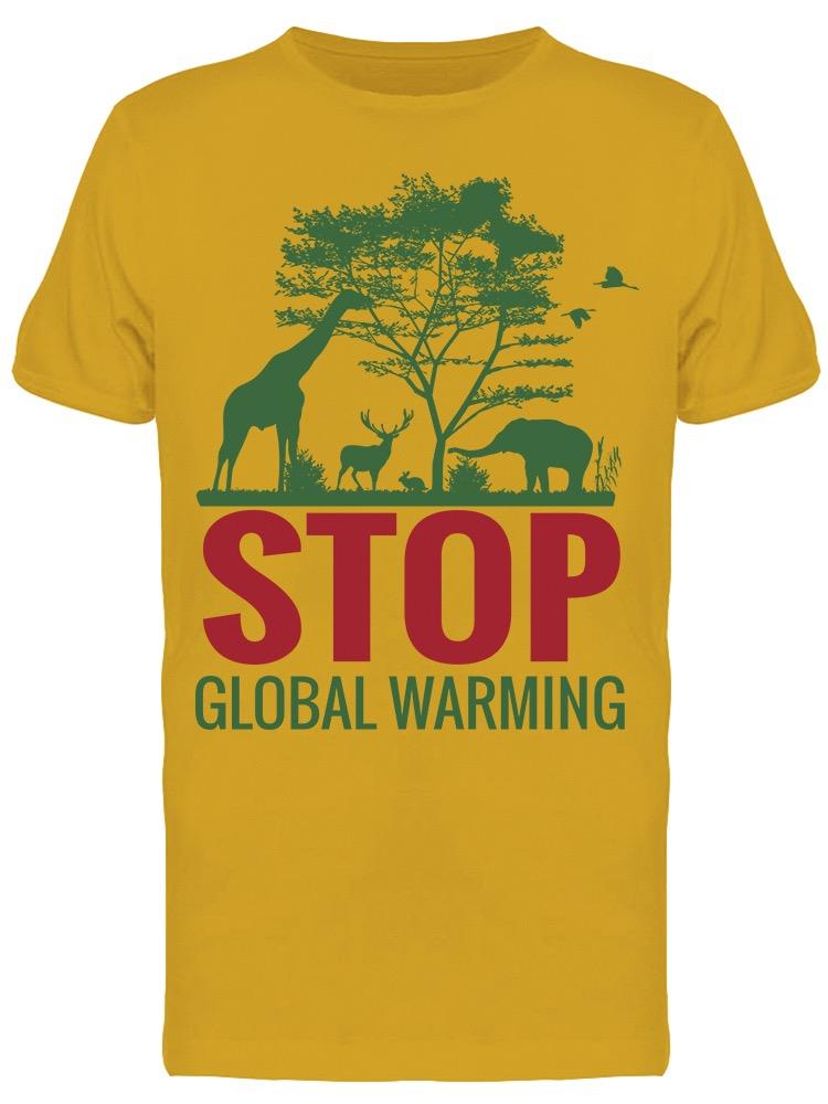 Animals Stop Global Warming Tee Men's -Image by Shutterstock