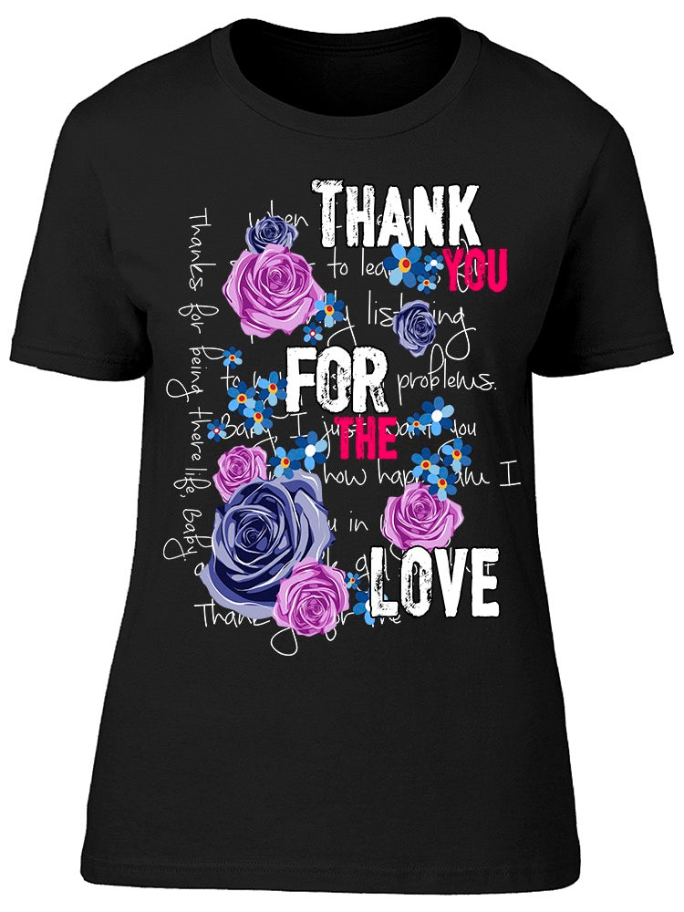 Thank You For The Love Graphic Tee Women's -Image by Shutterstock