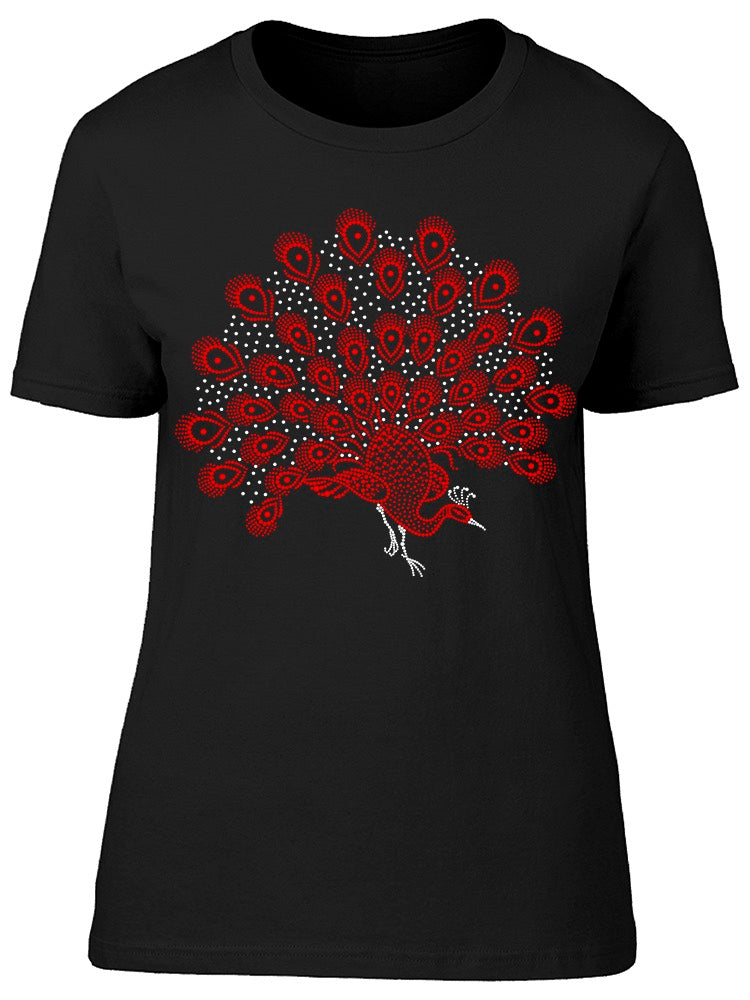 Red Peacock Tee Women's -Image by Shutterstock