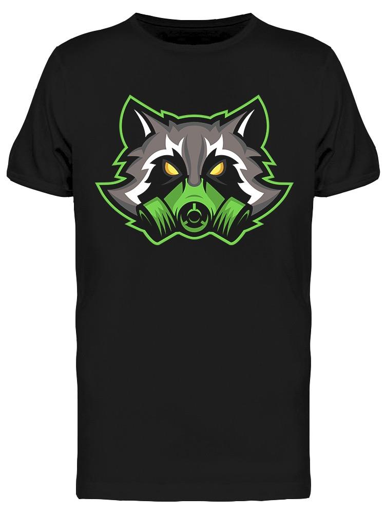 Gas Mask Raccoon Mascot Tee Men's -Image by Shutterstock