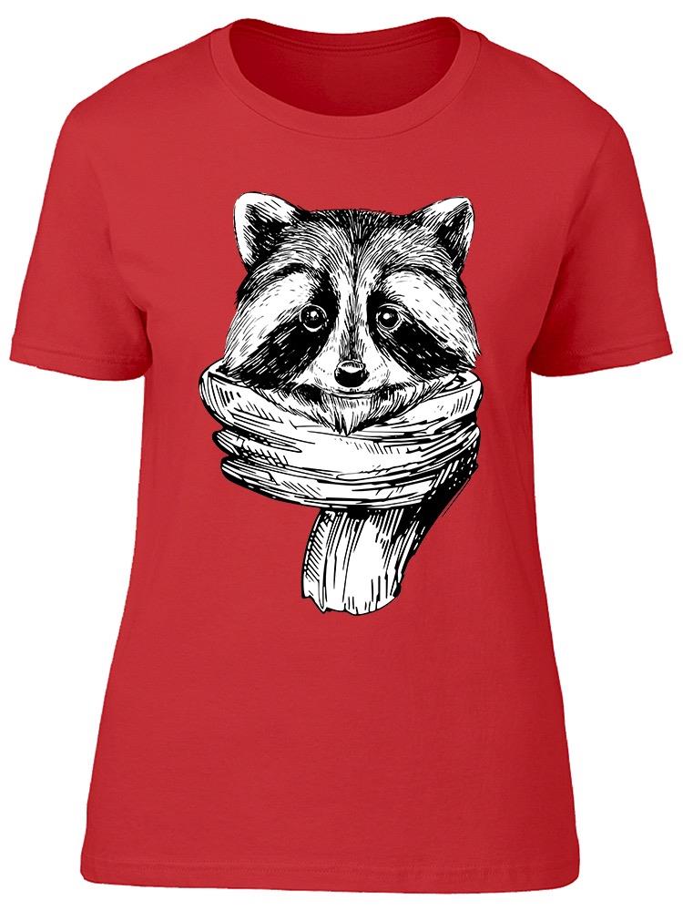 Sketch Of Racoon Tee Women's -Image by Shutterstock