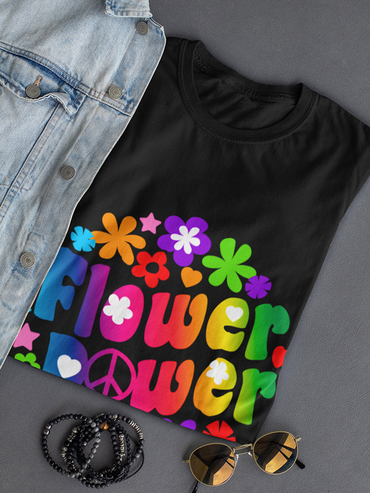 Flower Power Typography Tee Women's -Image by Shutterstock