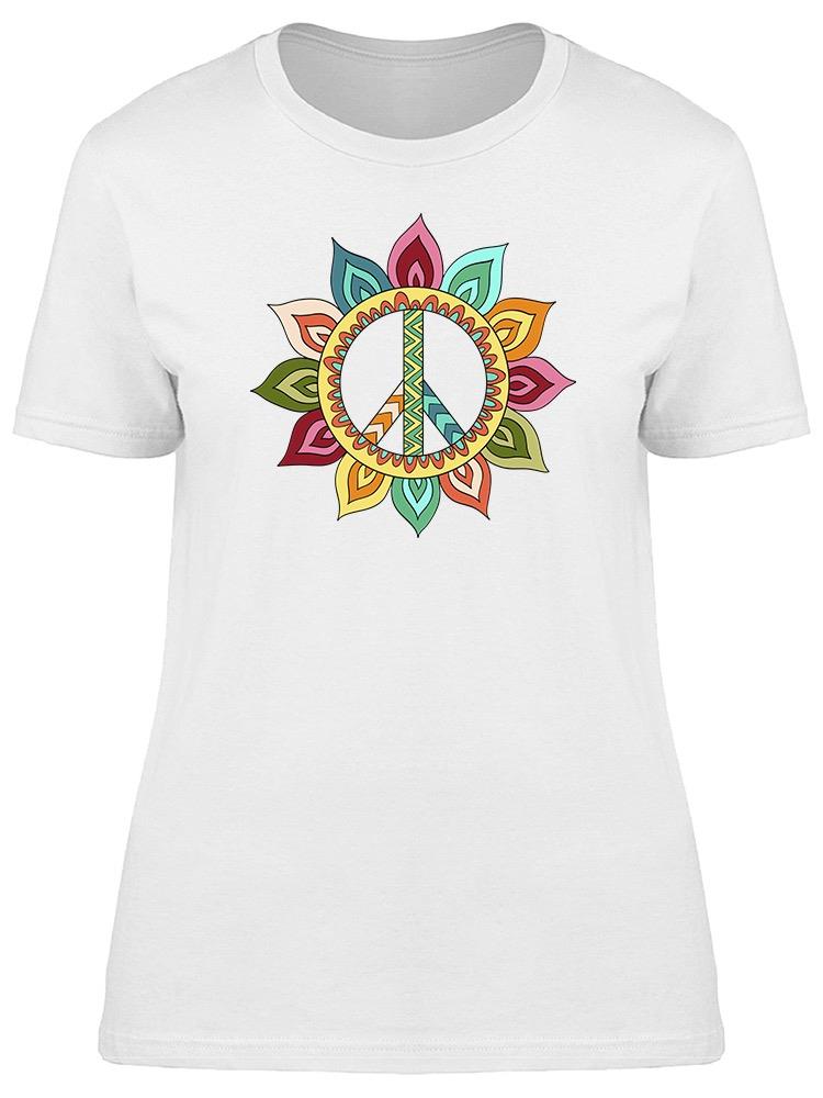 Hippie Vintage Peace Symbol Tee Women's -Image by Shutterstock