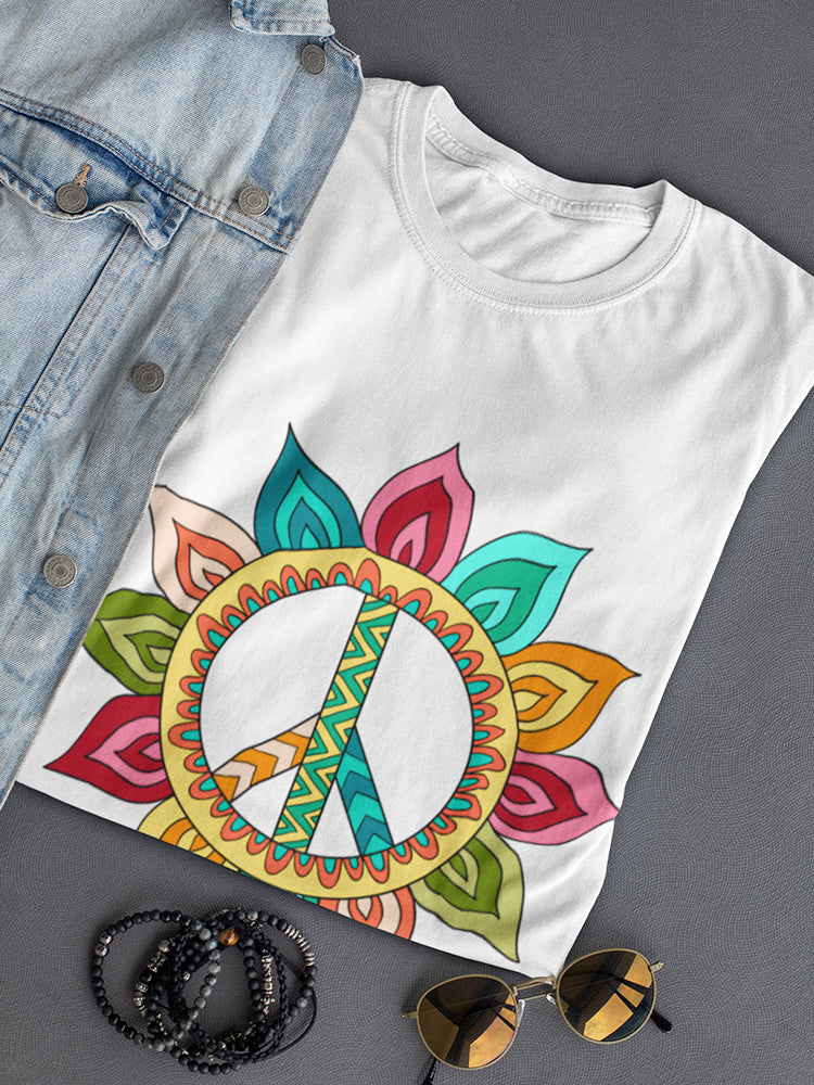 Hippie Vintage Peace Symbol Tee Women's -Image by Shutterstock