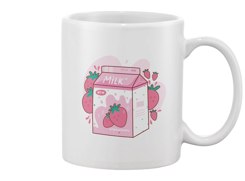 Tasty Cute Strawberry Milk Mug -Image by Shutterstock