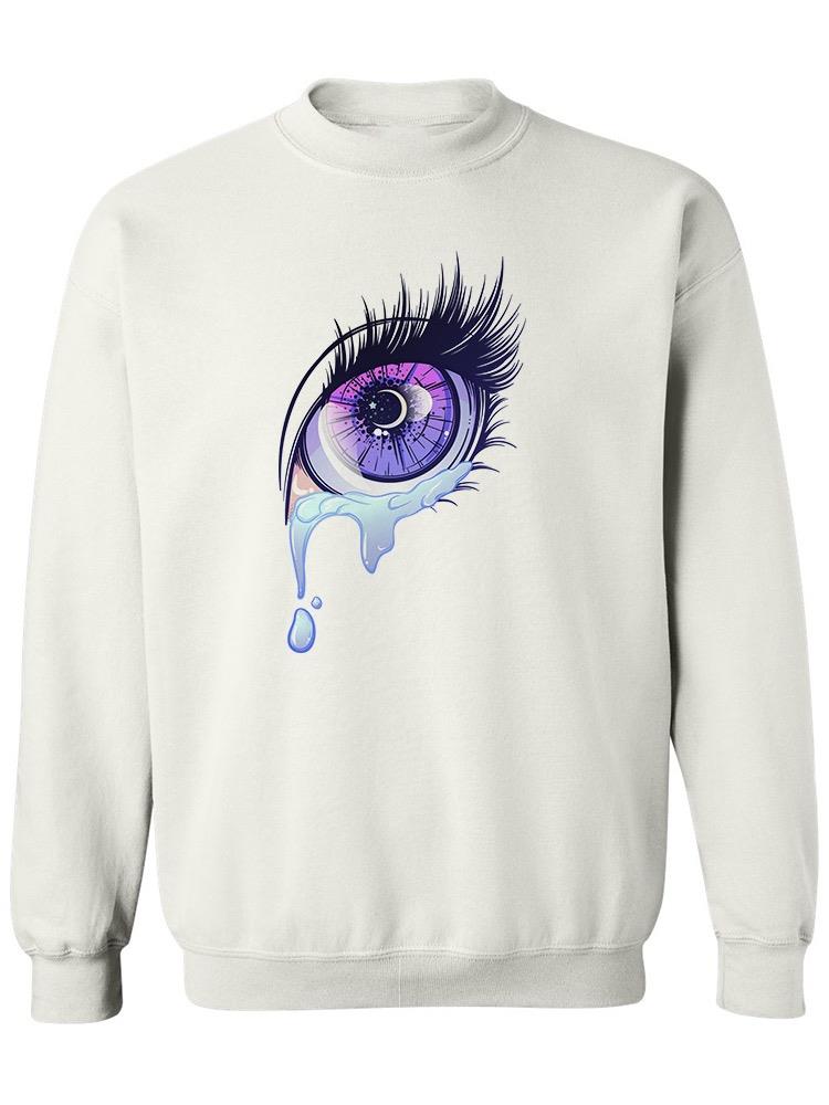 Beautiful Teary Eye Anime Style Sweatshirt Women's -Image by Shutterstock