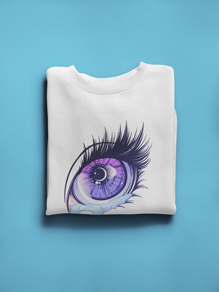 Beautiful Teary Eye Anime Style Sweatshirt Women's -Image by Shutterstock
