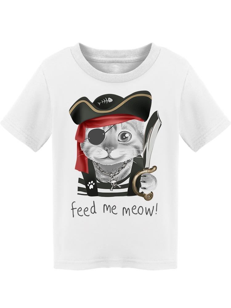 Feed Me Meow Pirate Kitten Tee Toddler's -Image by Shutterstock