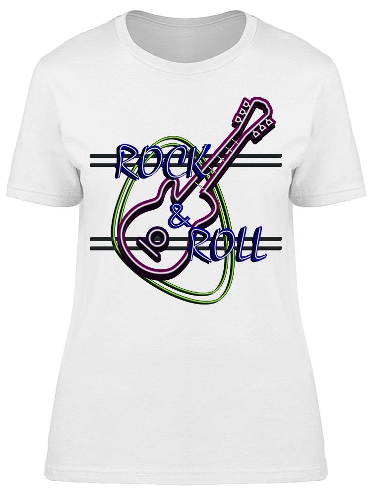 Rock And Roll Guitar Sign Tee Women's -Image by Shutterstock