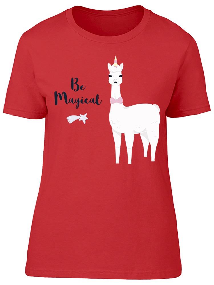 Be Magical Llama With Bow Tie Tee Women's -Image by Shutterstock