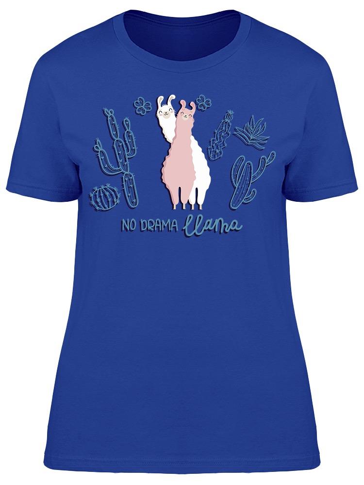 Cacti And No Drama Llama Couple Tee Women's -Image by Shutterstock
