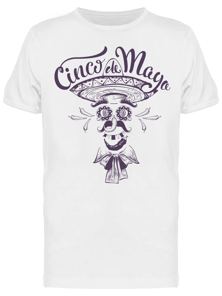 Cinco De Mayo Lettering Icons  Tee Men's -Image by Shutterstock