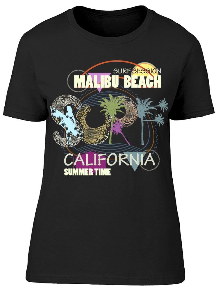Summer Time Malibu Beach Cali Tee Women's -Image by Shutterstock