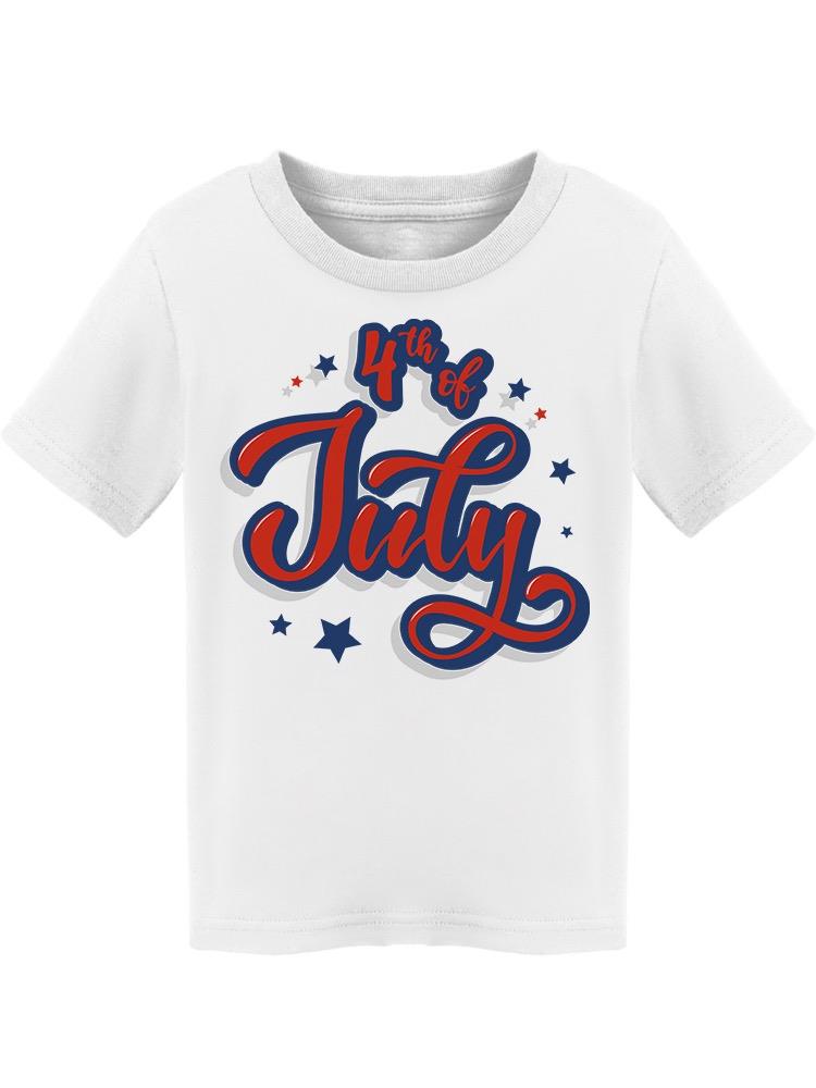 4Th Of July. Cursive Letters Tee Toddler's -Image by Shutterstock