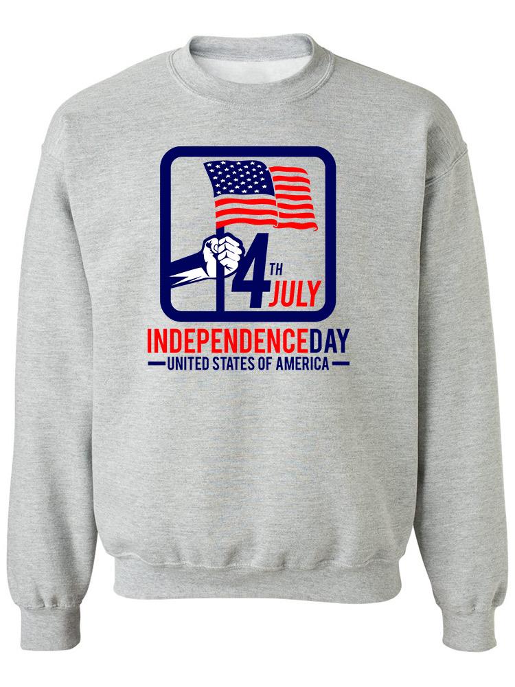 4Th Of July Freedom Flag Sweatshirt Men's -Image by Shutterstock