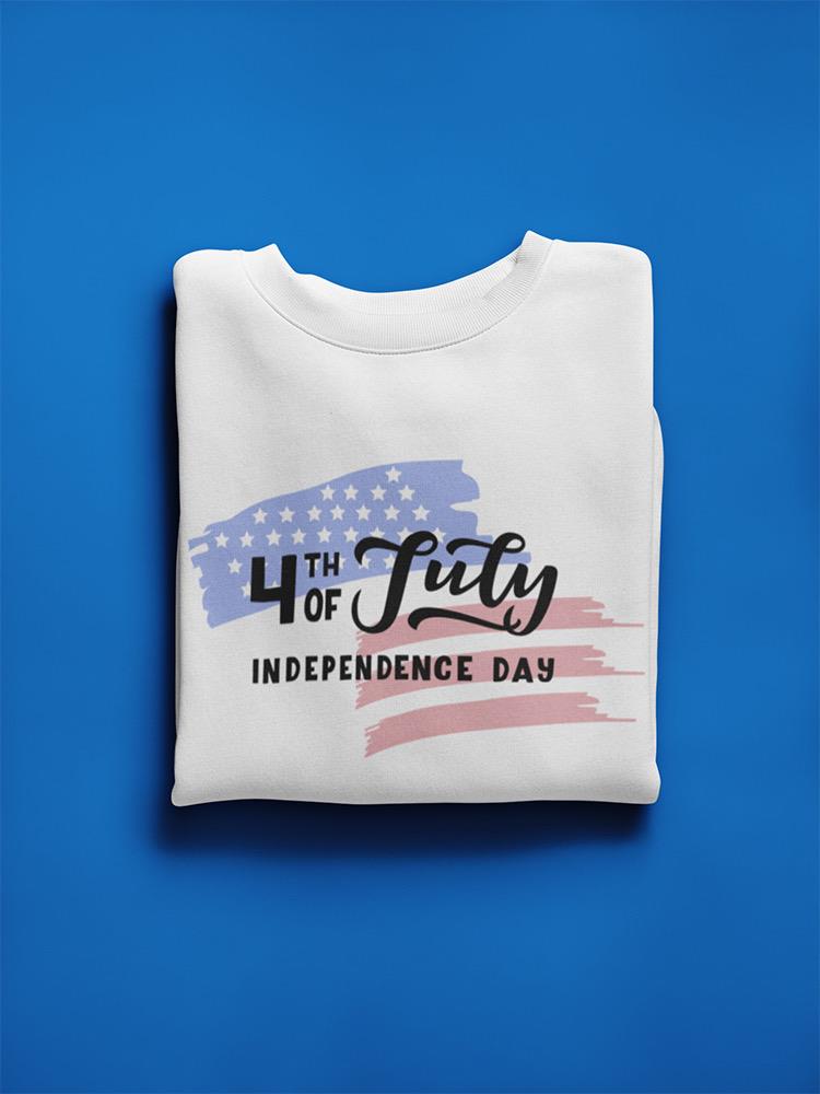 4Th Of July Usa Flag Graphic Sweatshirt Women's -Image by Shutterstock