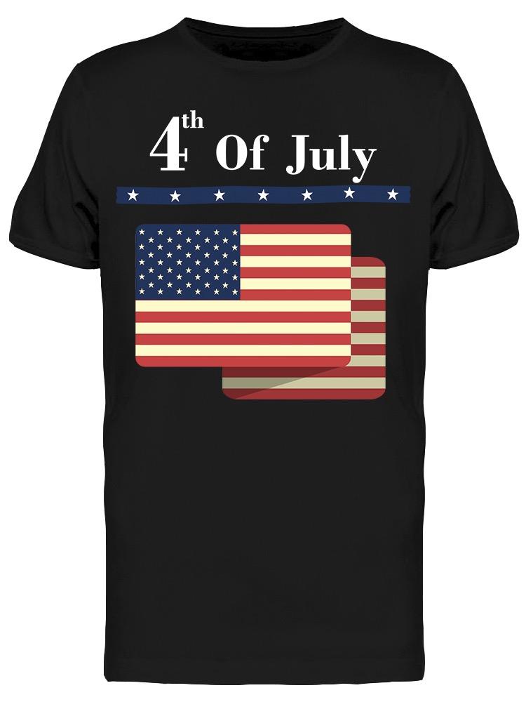 4Th Of July, With Flags Tee Men's -Image by Shutterstock