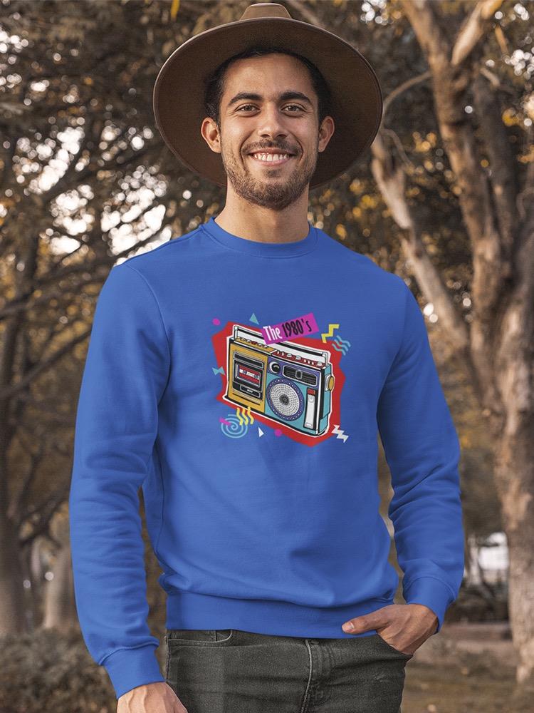 1980's Boombox Sweatshirt Men's -Image by Shutterstock