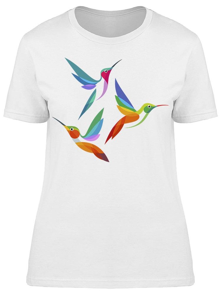Stylized Birds Hummingbirds Tee Women's -Image by Shutterstock