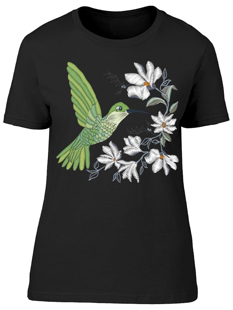Art Hummingbird And Flowers Tee Women's -Image by Shutterstock