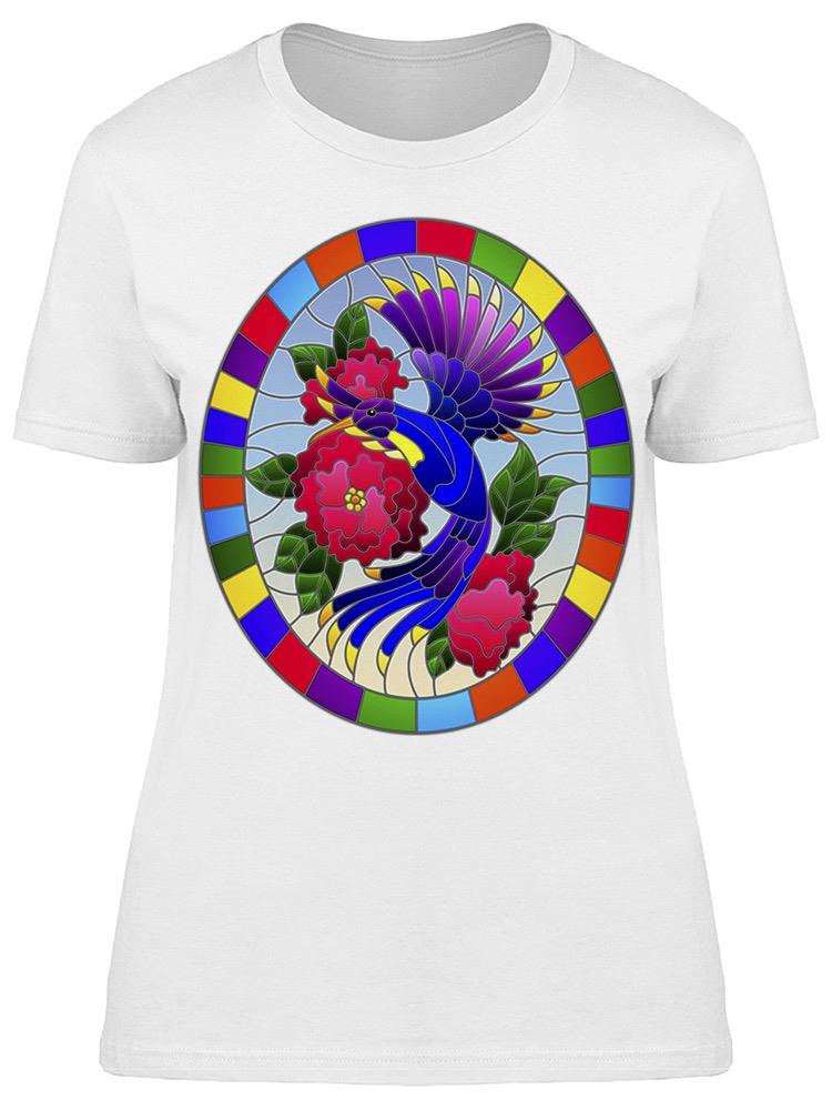 Stained Glass Style Hummingbird Tee Women's -Image by Shutterstock