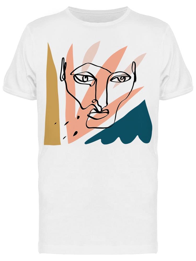 Abstract Face One Line Tee Men's -Image by Shutterstock