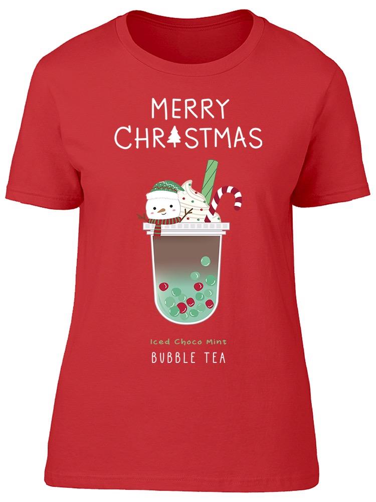 Merry Christmas Bubble Tea Tee Women's -Image by Shutterstock