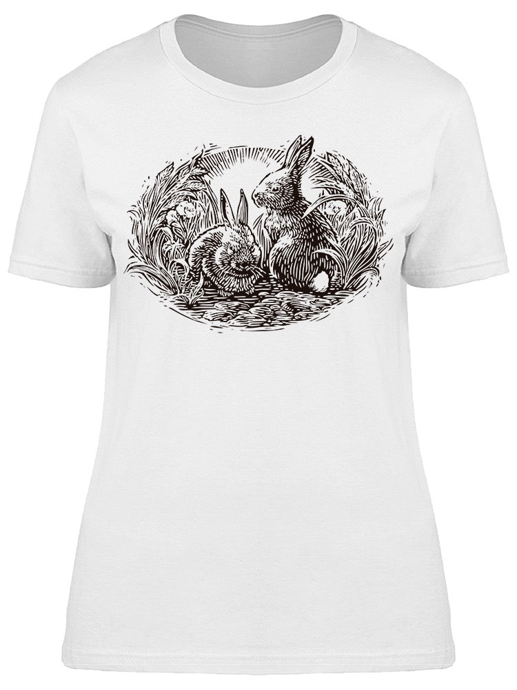 Scratch Board  Of Bunnies Tee Women's -Image by Shutterstock