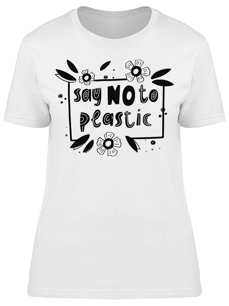 Graphic Stop Using Plastic Tee Women's -Image by Shutterstock
