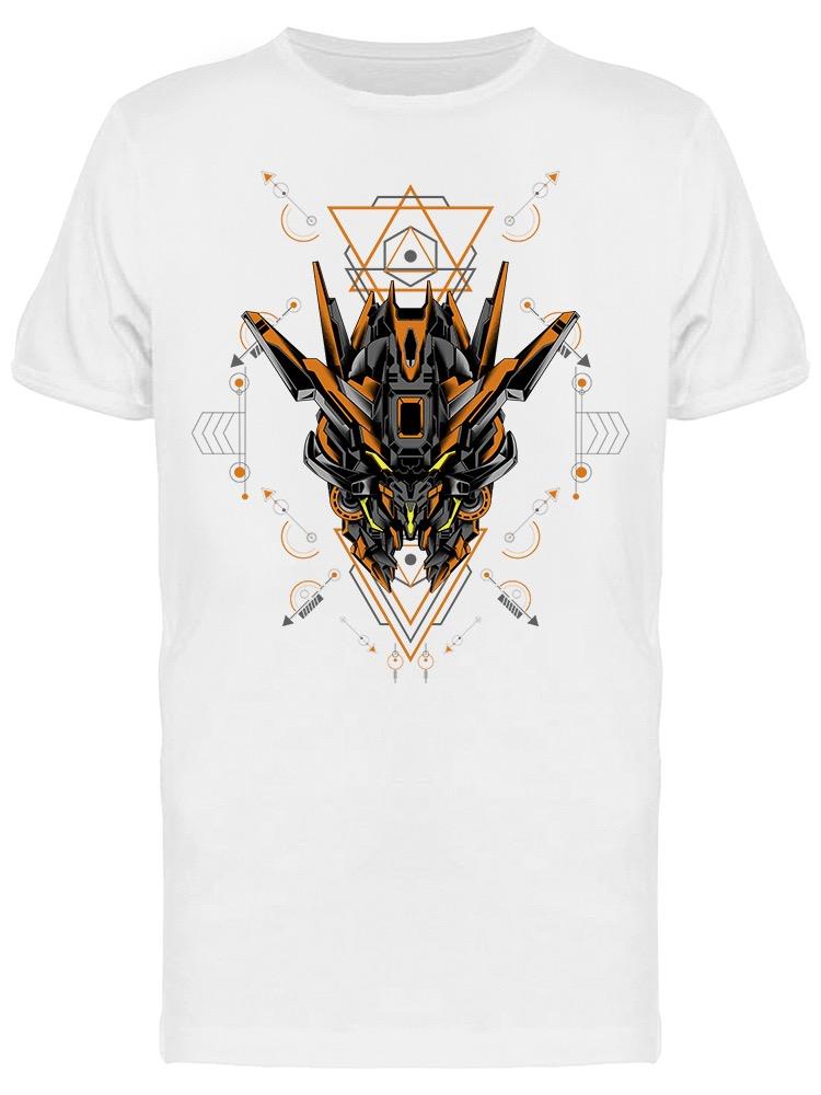 Robot Head Geometric Doodles Tee Men's -Image by Shutterstock