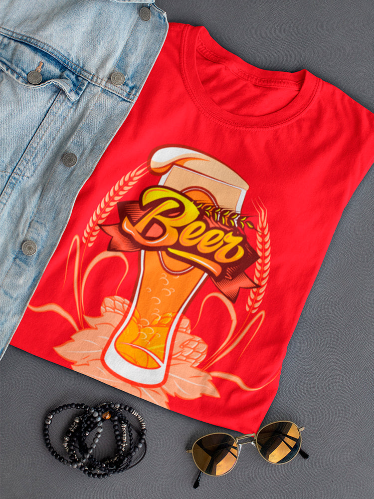 Beer Long Glass Tee Women's -Image by Shutterstock
