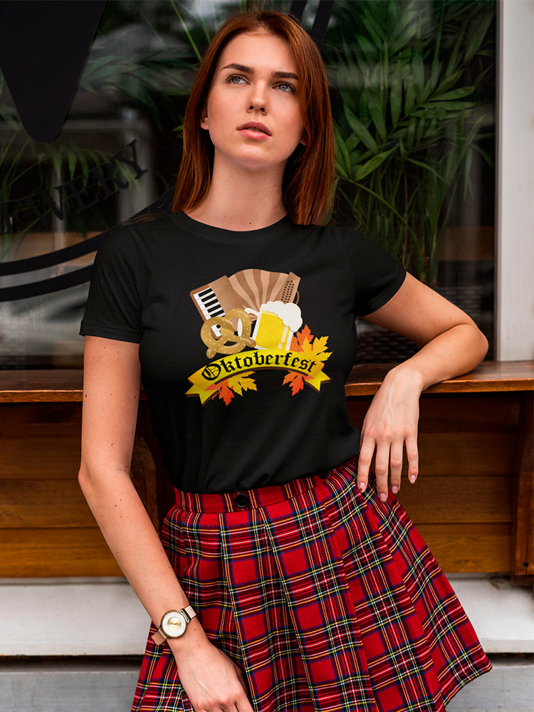Oktoberfest Beer And Pretzel  Tee Women's -Image by Shutterstock