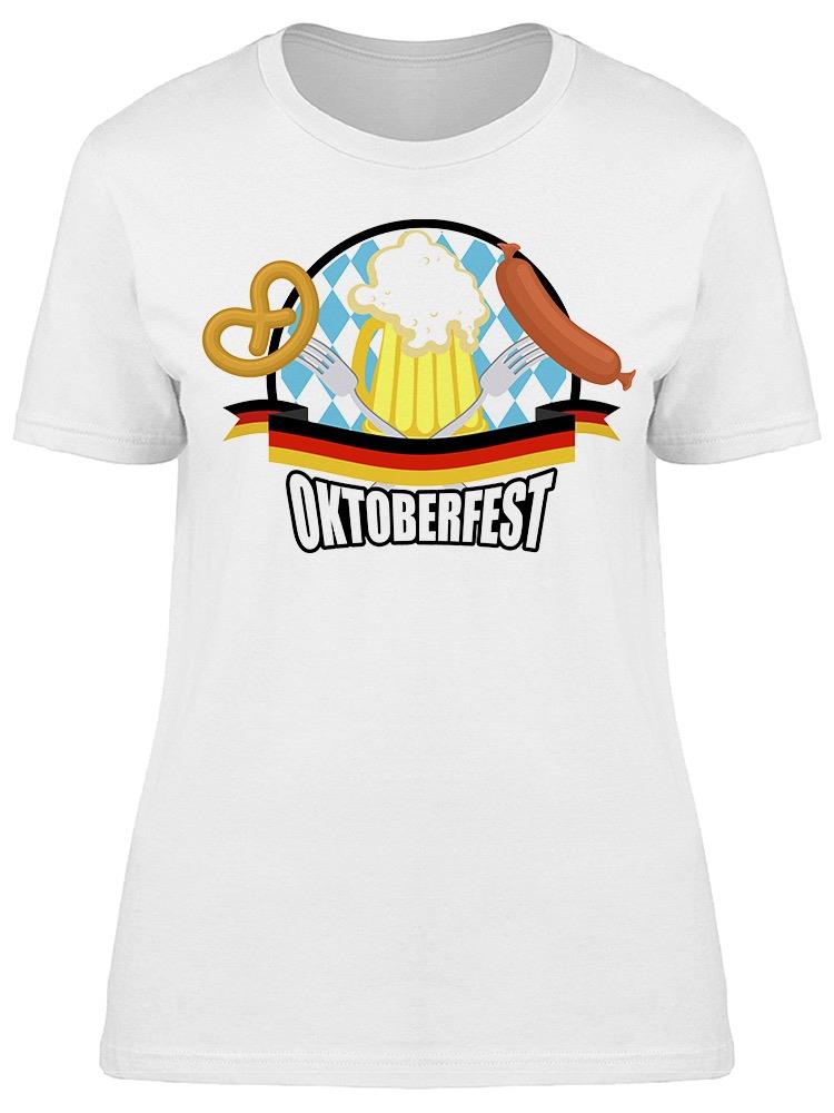 Oktoberfest Logo Beer Sausage Tee Women's -Image by Shutterstock