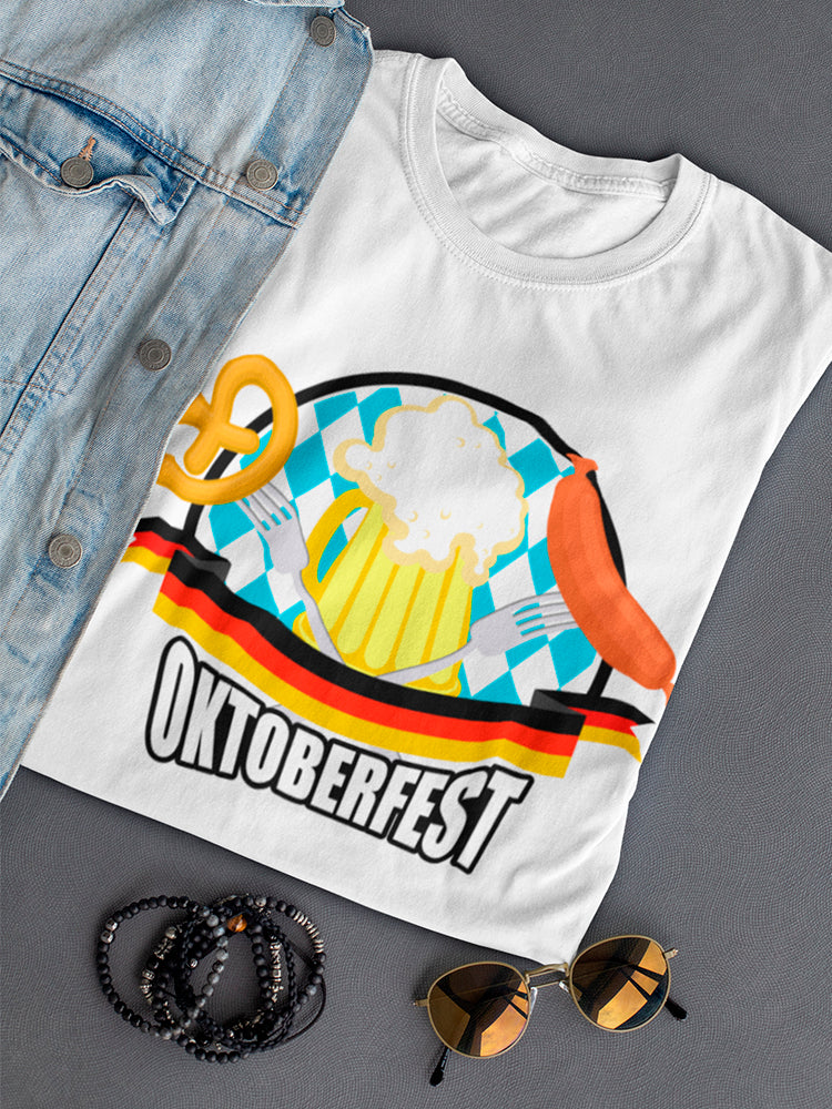 Oktoberfest Logo Beer Sausage Tee Women's -Image by Shutterstock