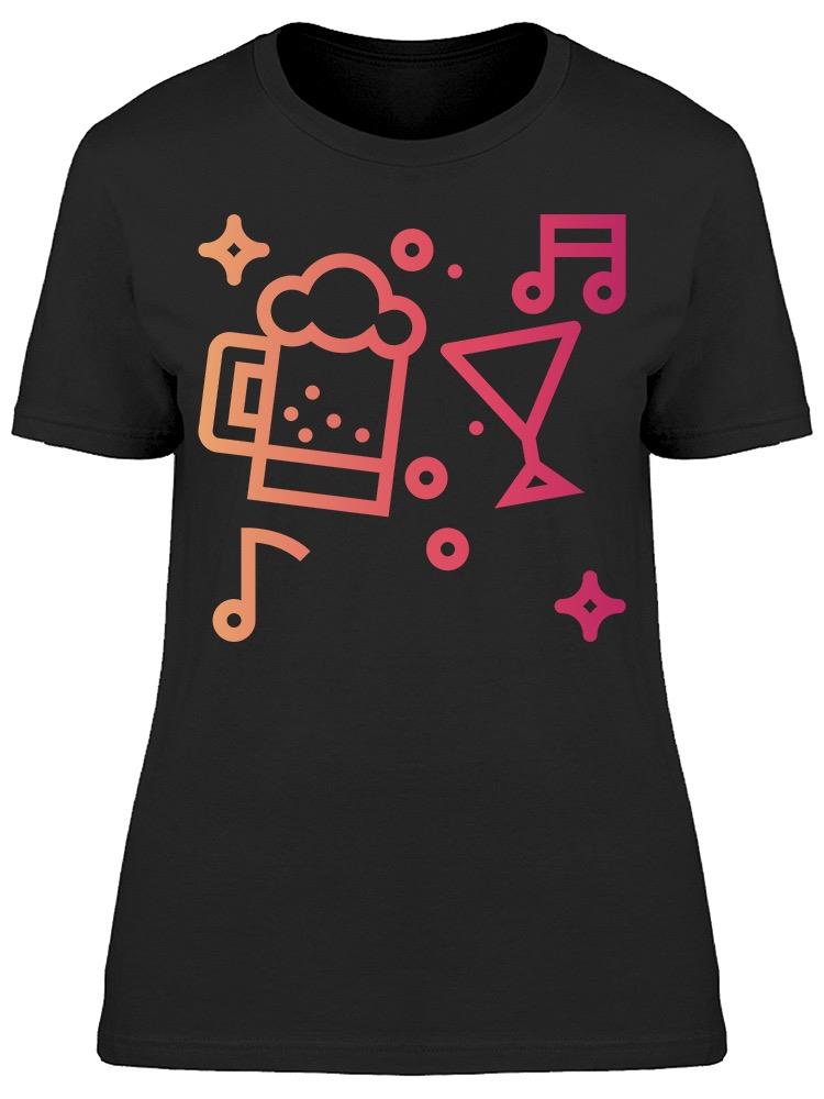 Beer And Notes Symbol Tee Women's -Image by Shutterstock