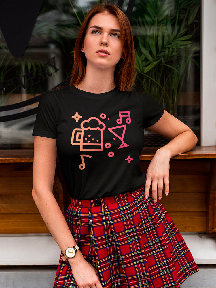 Beer And Notes Symbol Tee Women's -Image by Shutterstock