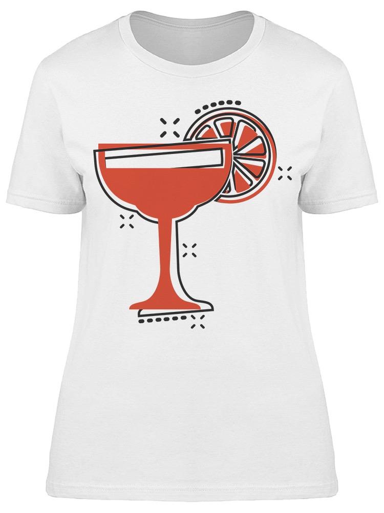 Alcohol Cocktail Comic Style Tee Women's -Image by Shutterstock