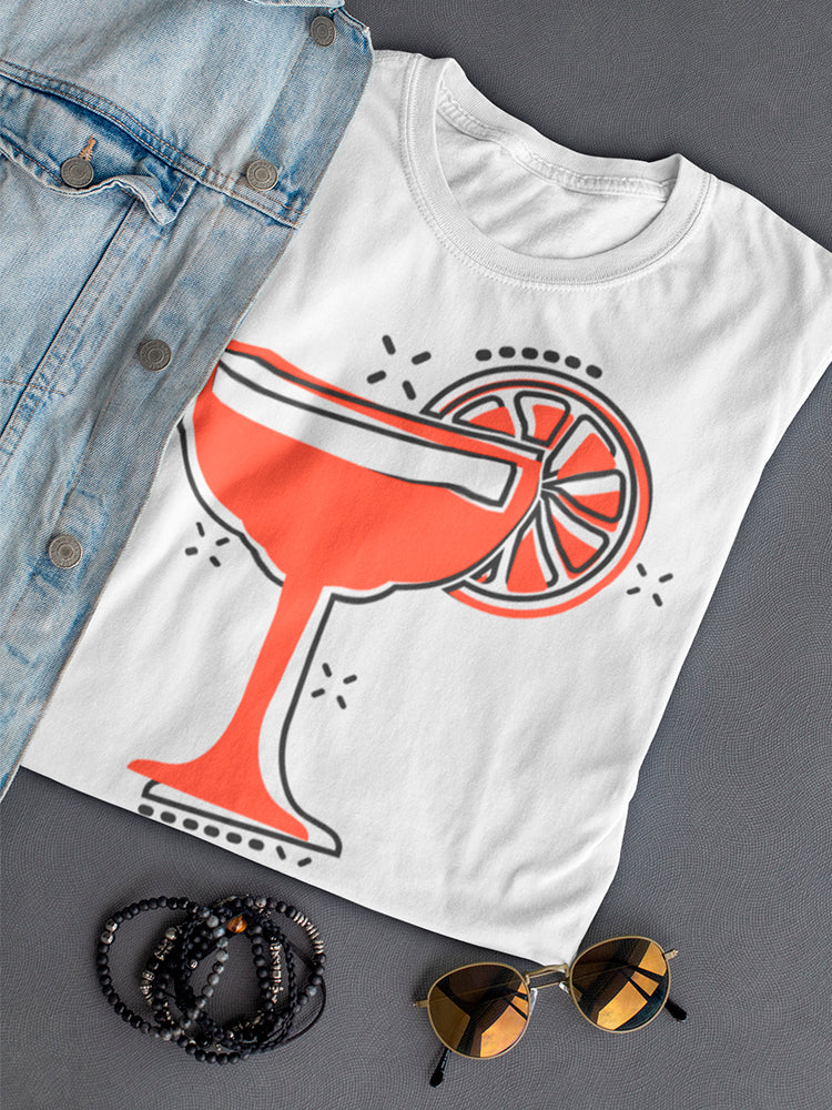 Alcohol Cocktail Comic Style Tee Women's -Image by Shutterstock