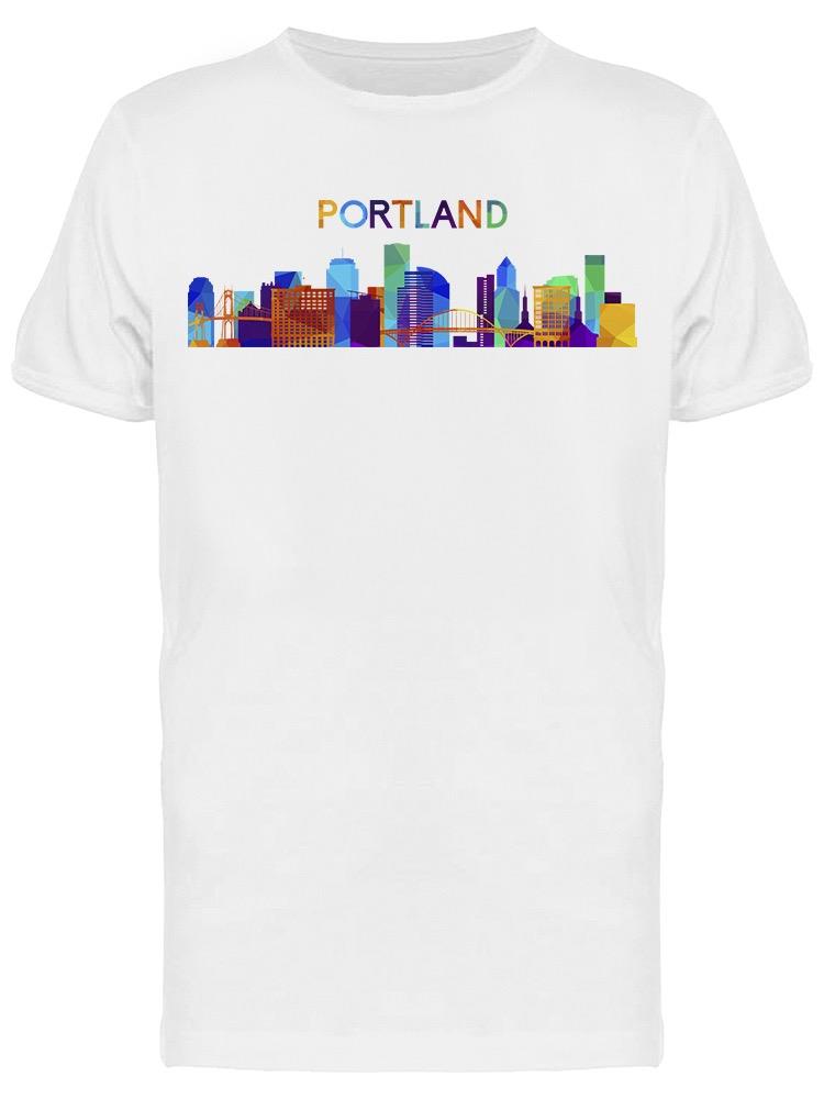 Colorful Portland Skyline Tee Men's -Image by Shutterstock