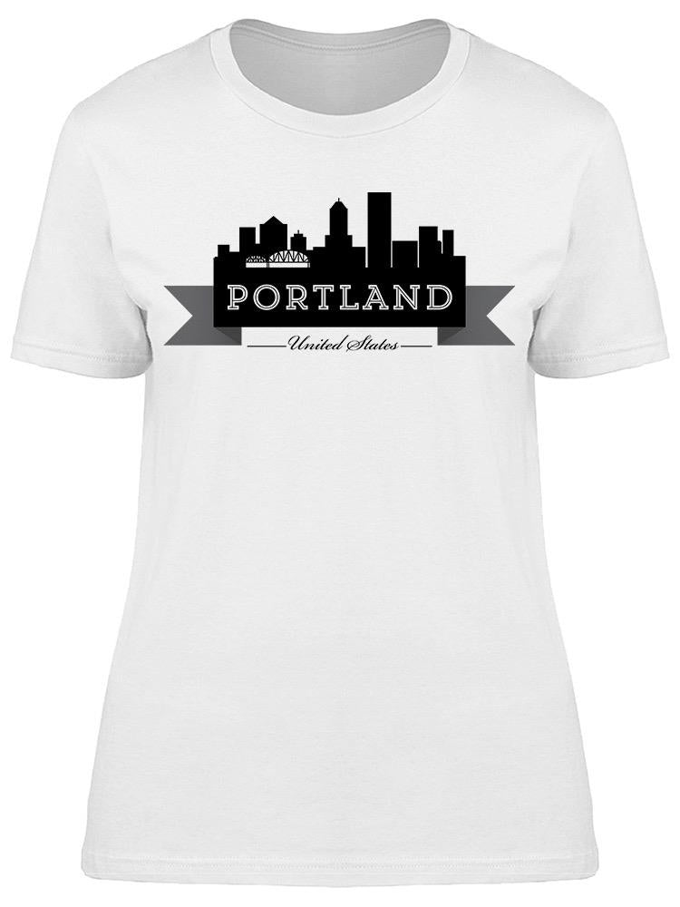 Graphic Portland City Skyline Tee Women's -Image by Shutterstock