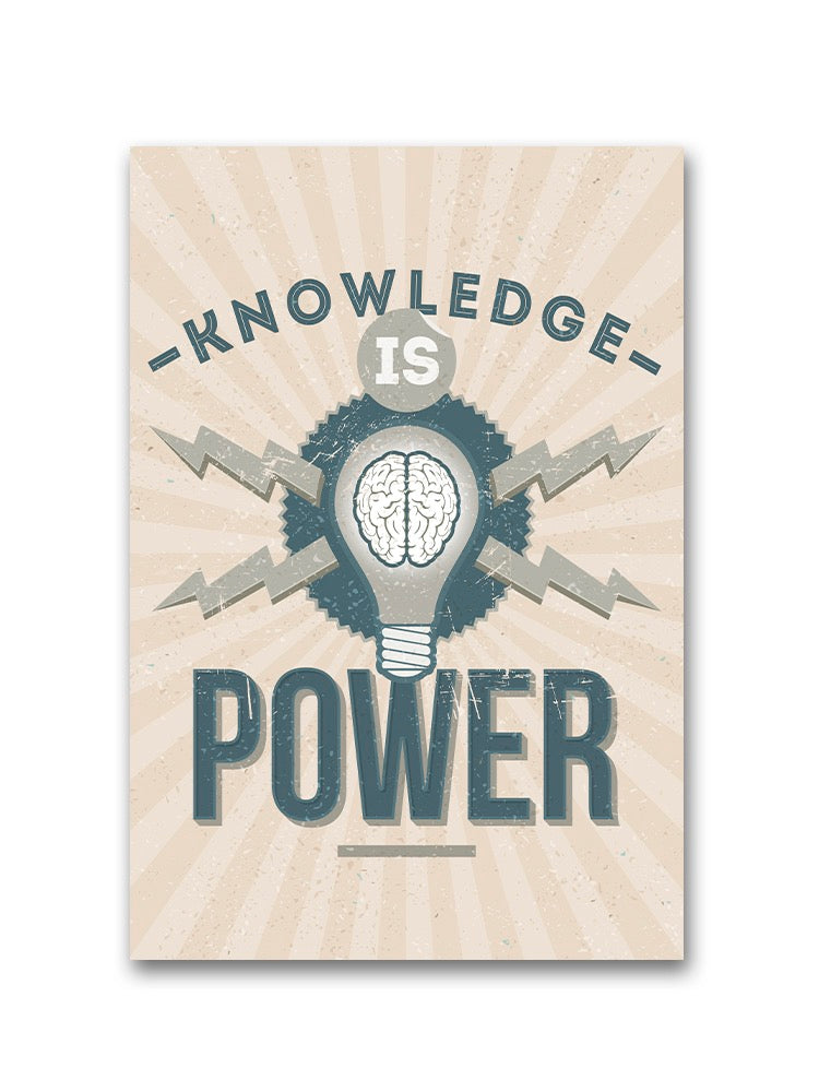 Knowledge Is Power Vintage  Poster -Image by Shutterstock