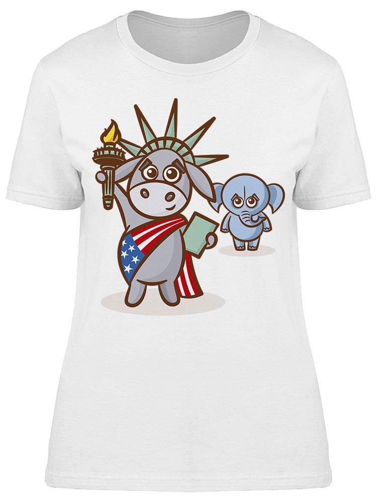 Donkey W/Antorch And Elephant  Tee Women's -Image by Shutterstock