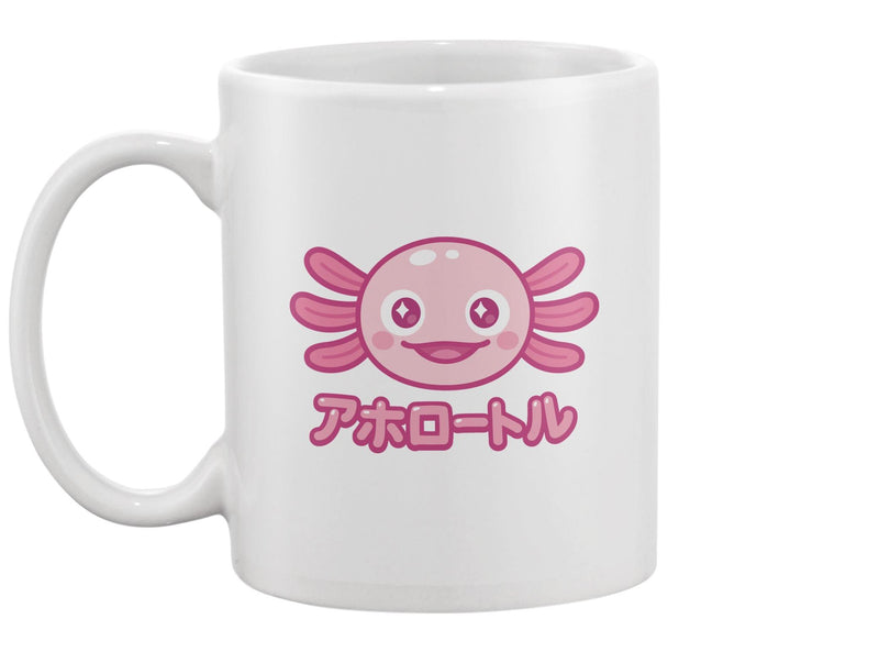 Kawaii Axolotl Face Katakana Mug -Image by Shutterstock