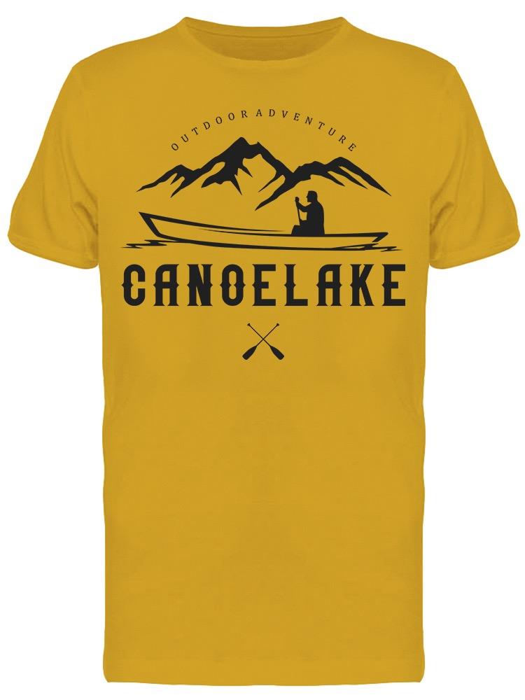 Outdoor Mountain Canoelake Art Tee Men's -Image by Shutterstock