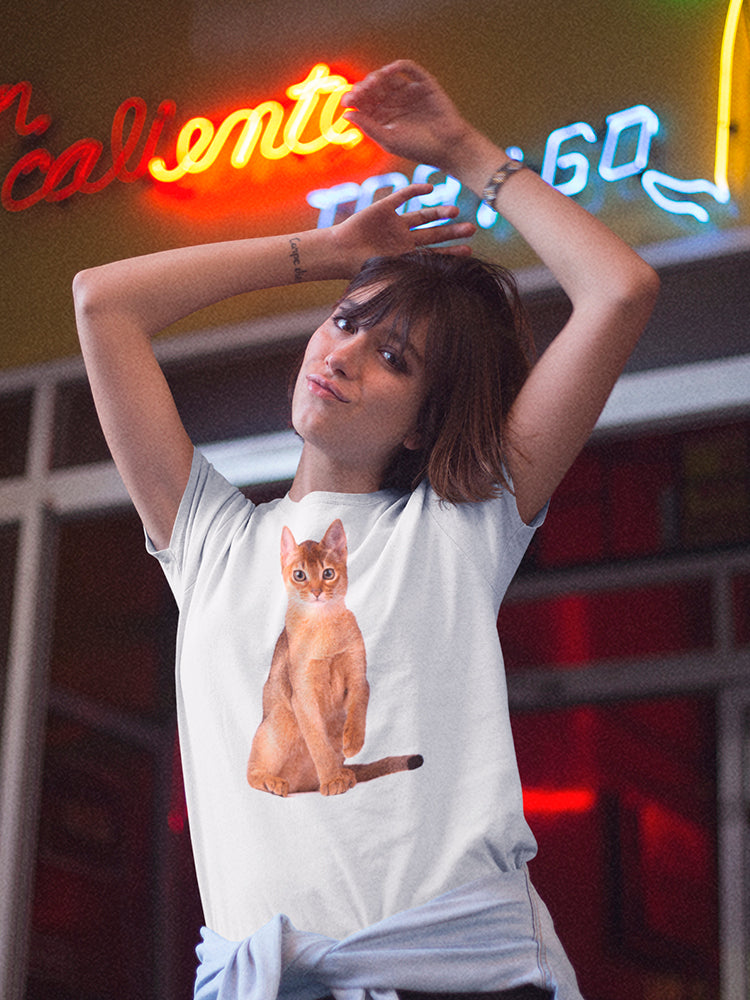 Pretty Abyssinian Cat Tee Women's -Image by Shutterstock