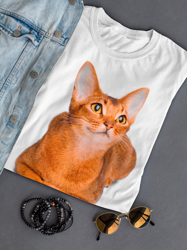 Pretty Young Abyssinian Cat Tee Women's -Image by Shutterstock