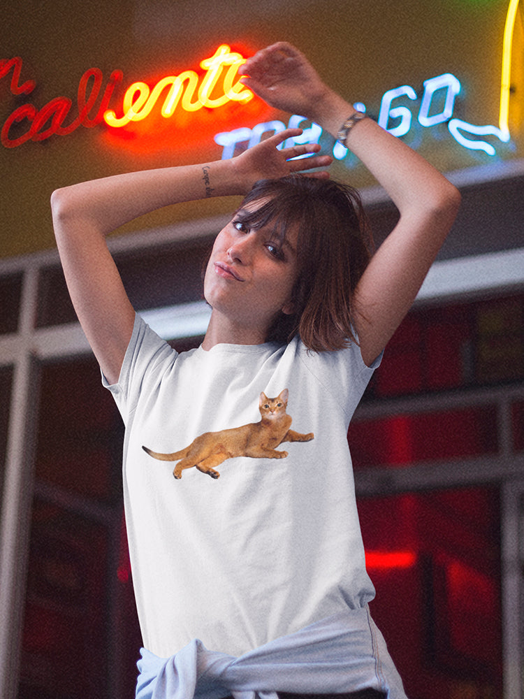 Relax Abyssinian Cat Tee Women's -Image by Shutterstock