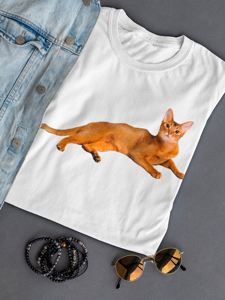 Relax Abyssinian Cat Tee Women's -Image by Shutterstock