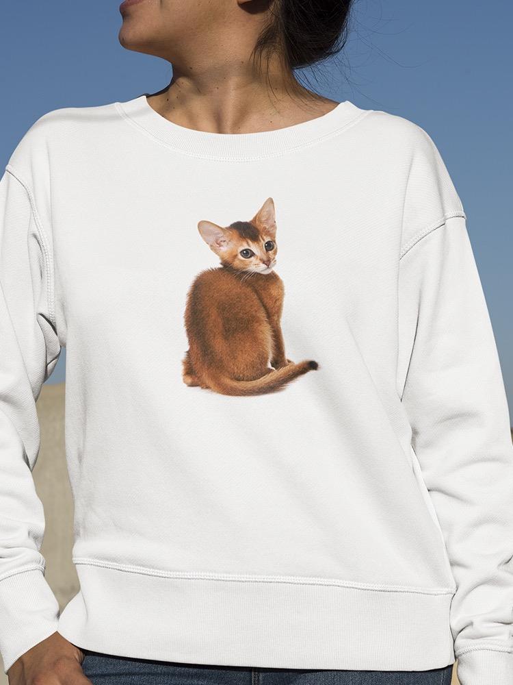 Charming Abyssinian Kitten Sweatshirt Women's -Image by Shutterstock
